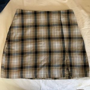 Urban outfitters yellow plaid skirt size small